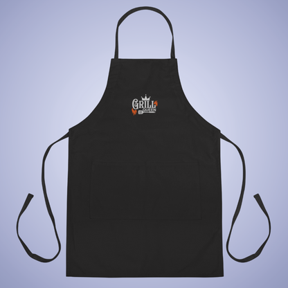 Grill Queen Meat Lover Smoker Gift Funny Black Embroidered Apron