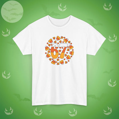 67 Candy Corn White Halloween Candy Unisex T Shirt