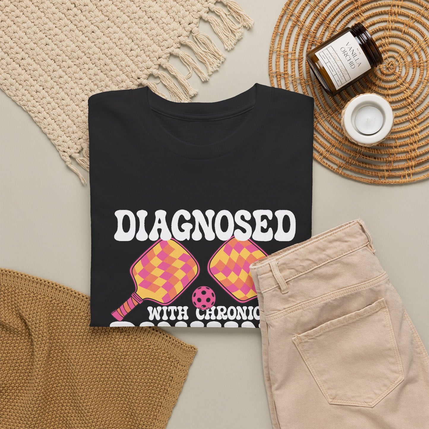 Diagnosed with a Chronic Dinking Disorder Funny Doctor Pickleball T Shirt White Graphic Design