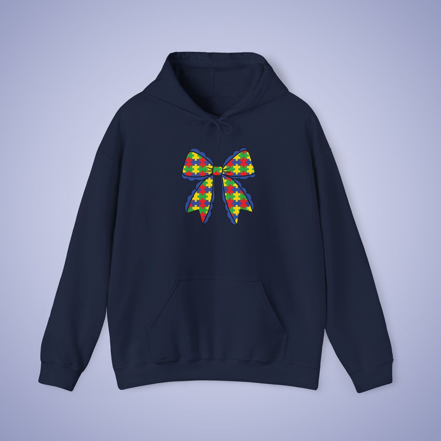 Love Needs No Words Coquette Bow Graphic Autism Awareness Hoodie Unisex