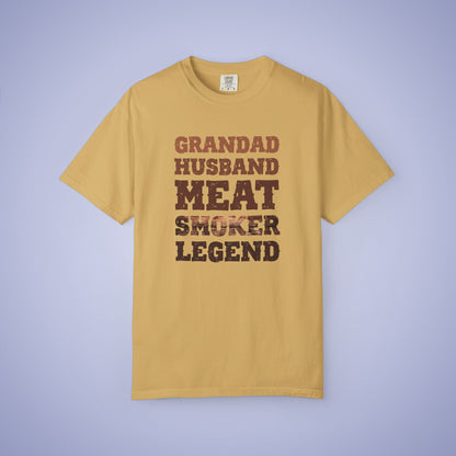 Grandad Husband Meat Smoker Legend Comfort Colors Mens T Shirt Fathers Day Gift