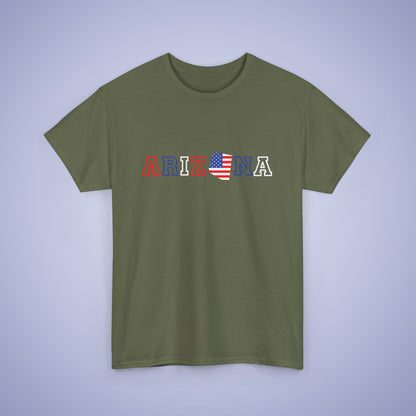 Arizona Map Text Art Proud American Unisex T Shirt