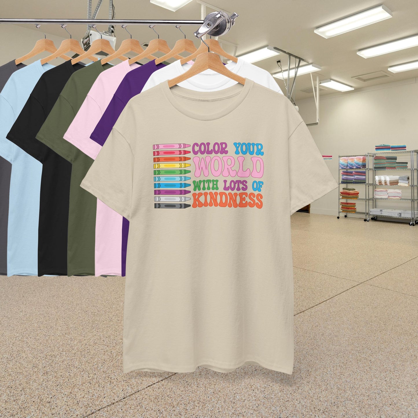 Colour Your World with Lots of Kindness Unity Day Teachers T Shirt Unisex
