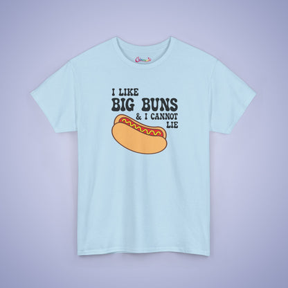 I like Big Buns and I Cannot Lie Funny Hot Dog T-Shirt | Hot Dog Lover Gift Black