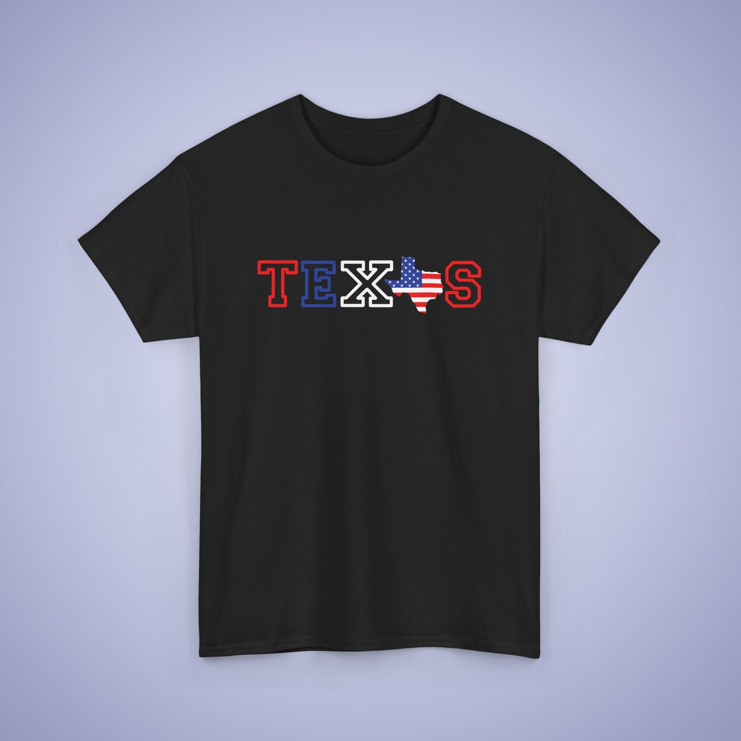 Texas Map Text Art Proud American Unisex T Shirt