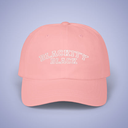 Blackity Black Juneteenth Embroidered Classic Dad Cap Unisex White Embroidery