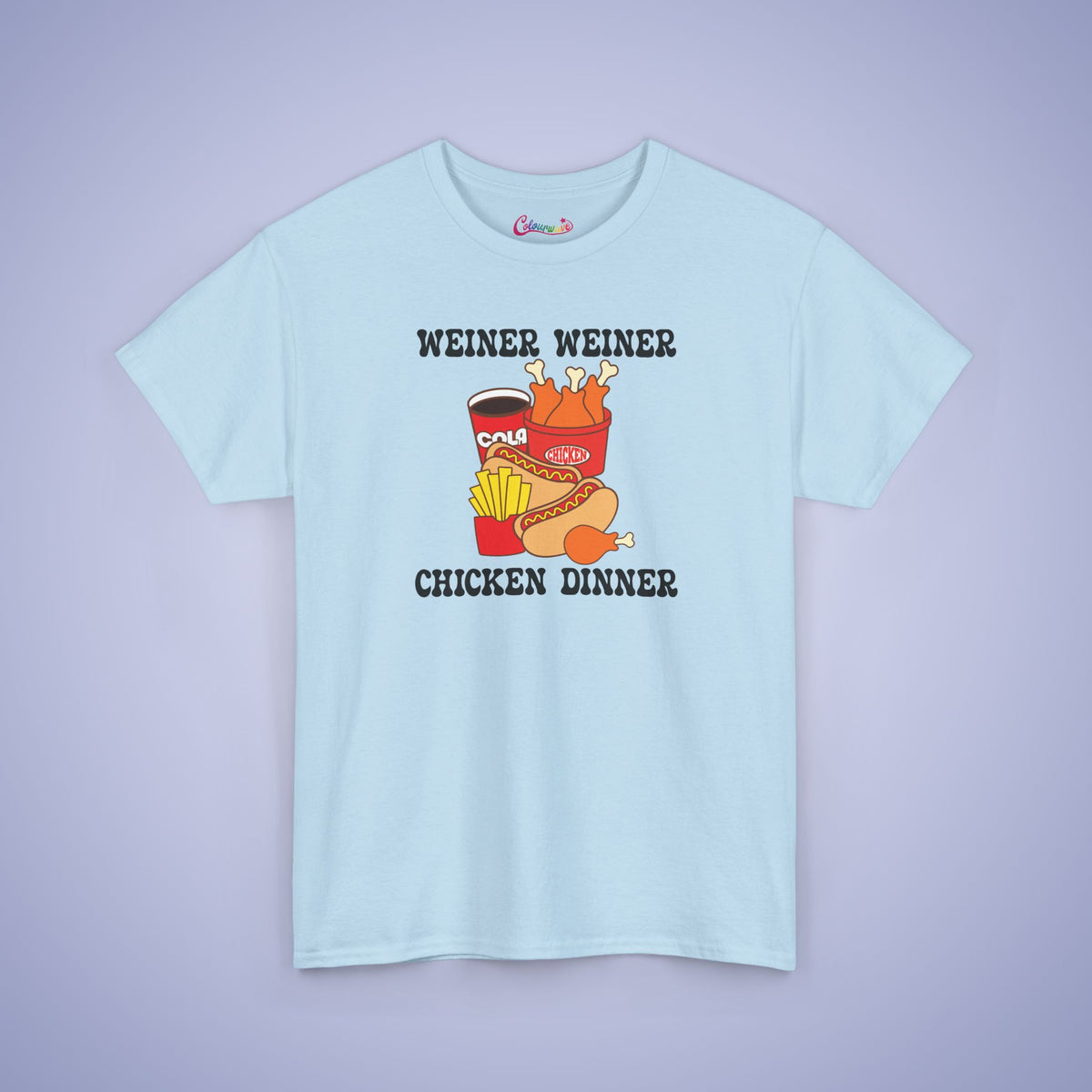 Weiner Weiner Chicken Dinner Funny Hot Dog T-Shirt | Hot Dog Lover Gift Black