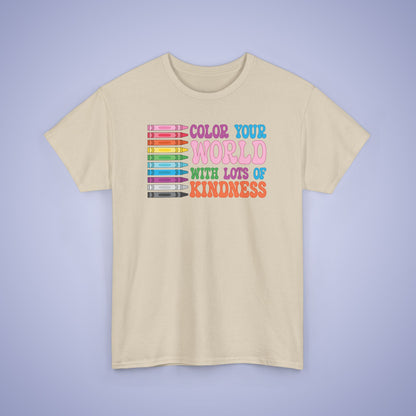 Colour Your World with Lots of Kindness Unity Day Teachers T Shirt Unisex