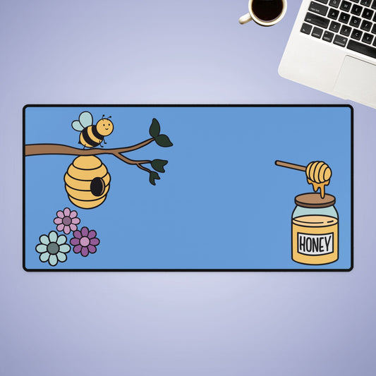 Sweet As Honey Desk Mat Bee Lover Gift Office Pad Medium & Large