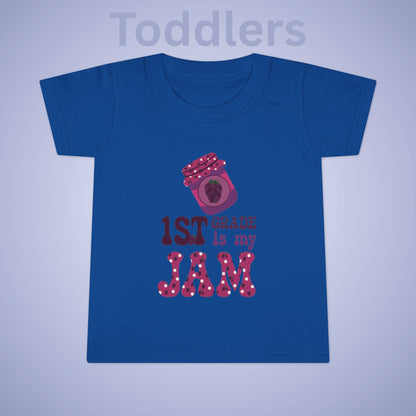 First Grade is my Jam Blackberry Kids Cotton T Shirt Back To School Toddler