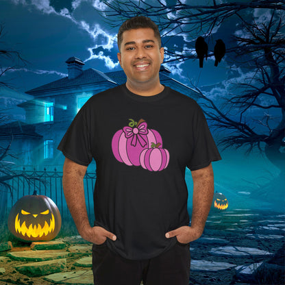 Thanksgiving Fall Inspired Halloween Pink Pumpkin Unisex T Shirt