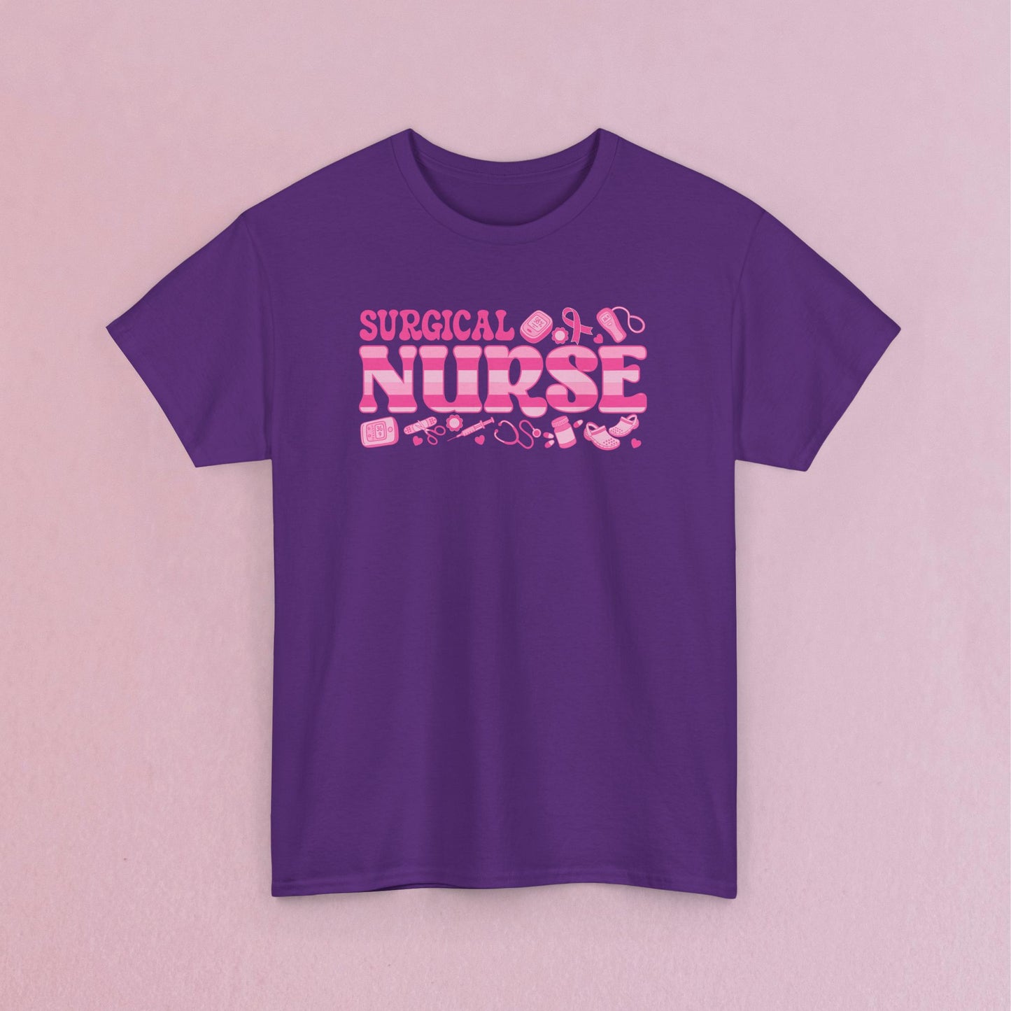 Surgical Nurse Doodle Art Breast Cancer Support Doctor Nurse Unisex T Shirt