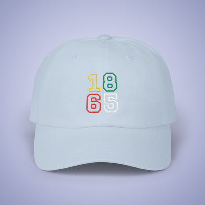 Juneteenth 1865 Embroidered Classic Dad Cap Unisex Coloured Embroidery