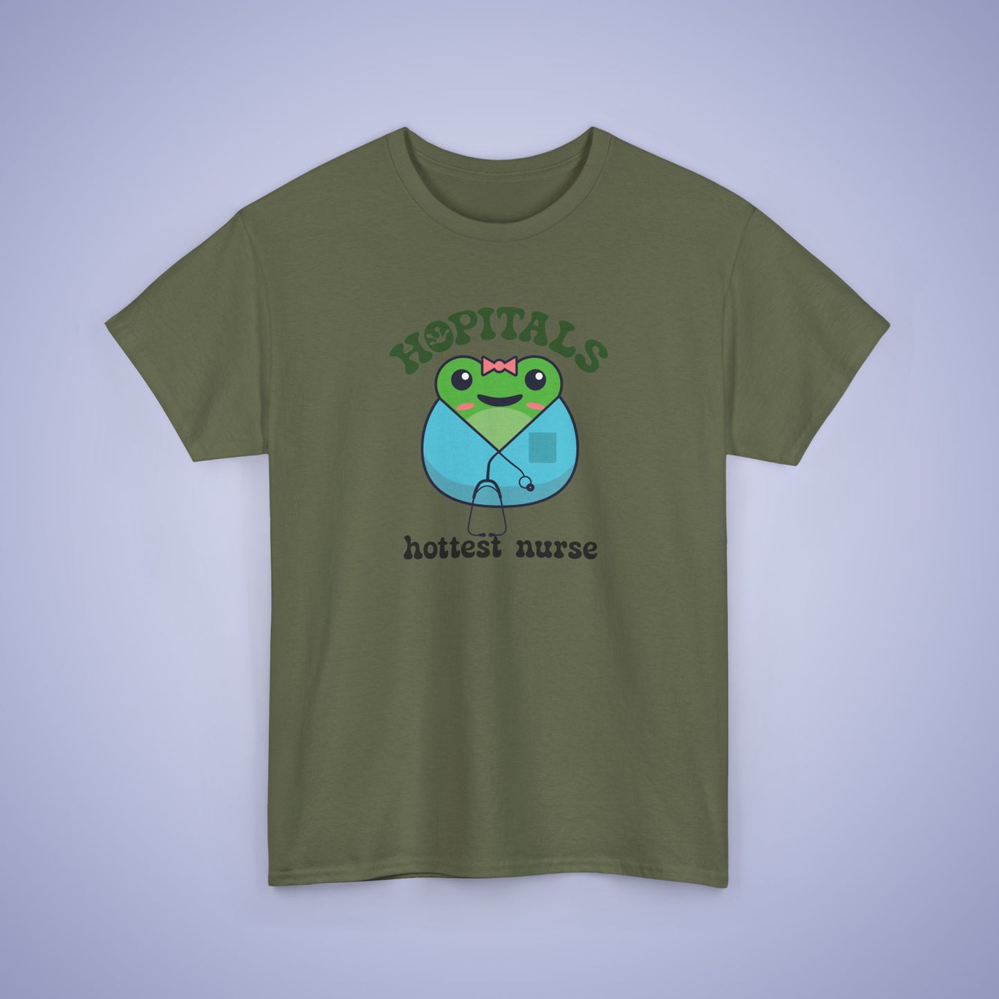 Hopitals Hottest Nurse Gift Graphic Tee Frog Lover Funny Unisex T Shirt