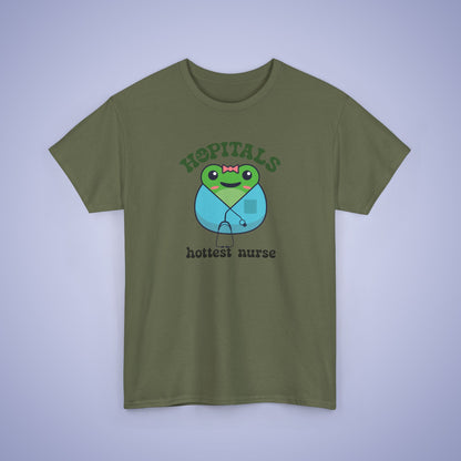 Hopitals Hottest Nurse Gift Graphic Tee Frog Lover Funny Unisex T Shirt