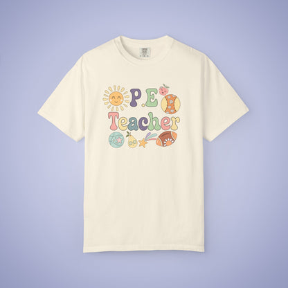 P.E Sports Teacher T Shirt Retro Comfort Colors Unisex Back to School