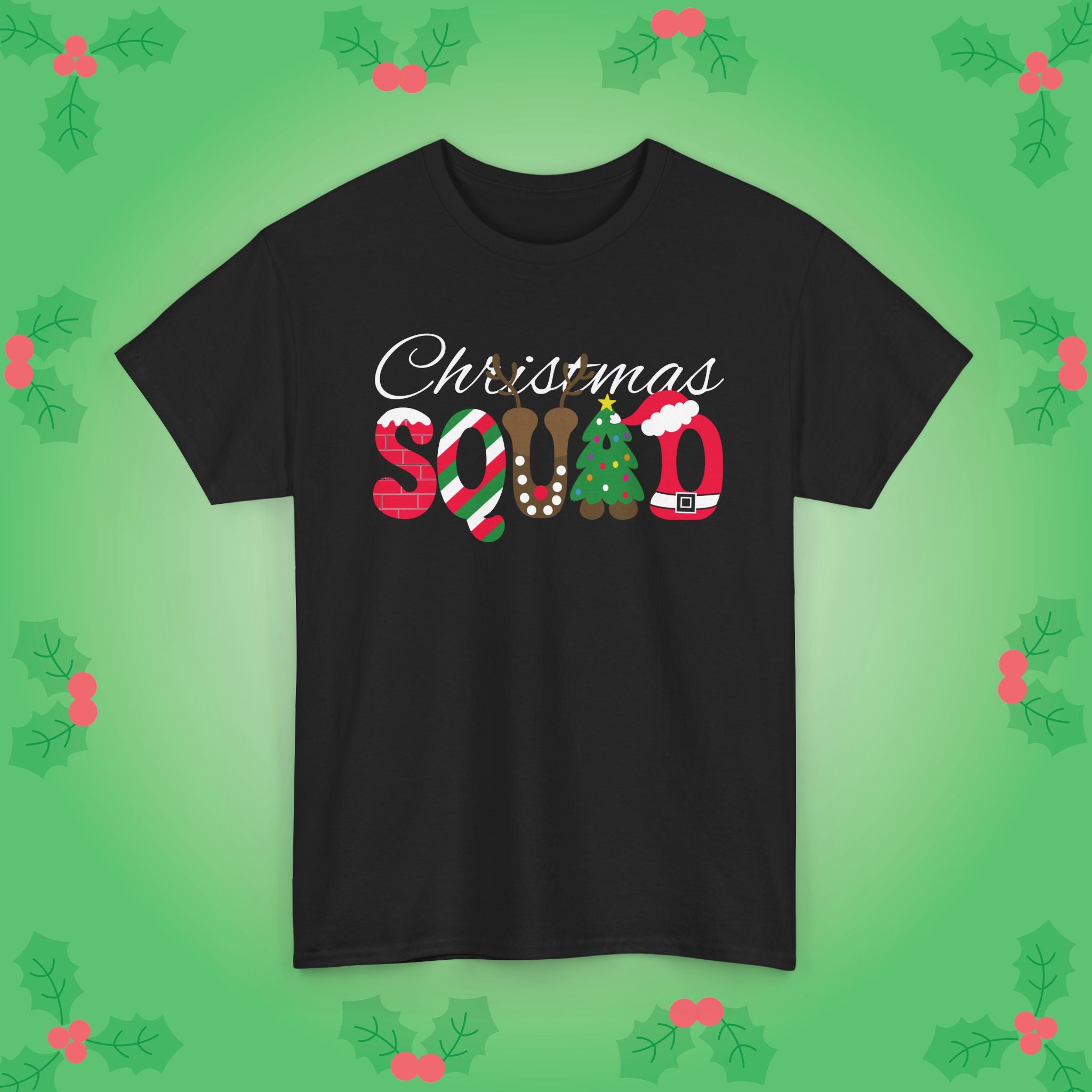 Christmas Squad Word Art Family Matching Unisex T Shirt