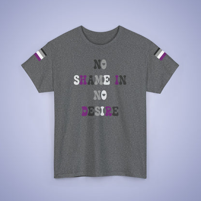 No Shame in No Desire Asexual LGBT Pride Month Matching  T Shirt Unisex
