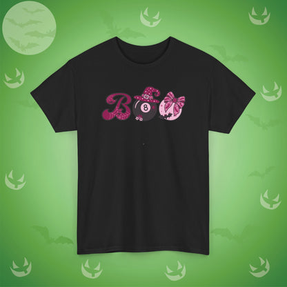 Snooker Pool BOO T-Shirt | Girly Coquette Halloween Design