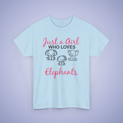 Just a Girl who Loves Elephants Unisex T-Shirt