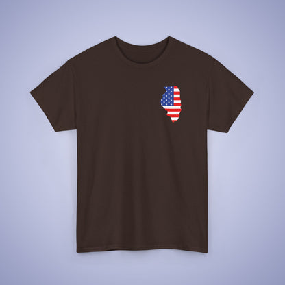 Illonois Map Pocket Art Proud American Unisex T Shirt