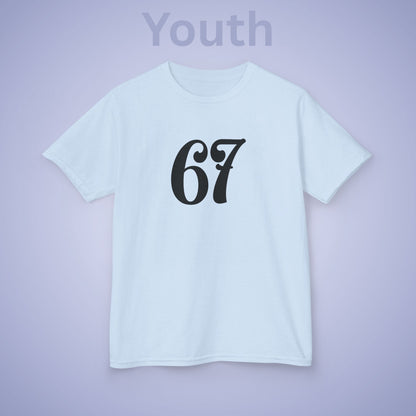 Calligraphy 67 Tee Fun Trending Kids Cotton T Shirt Six Seven Youth