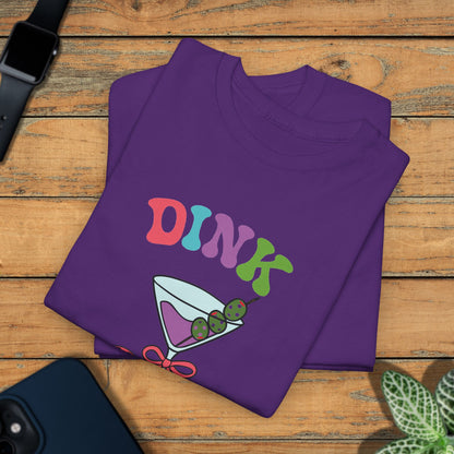 Dink Responsibly Funny Alcohol Drinking Pickleball T Shirt Graphic Design
