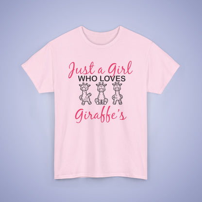 Just a Girl who Loves Giraffes Unisex T-Shirt