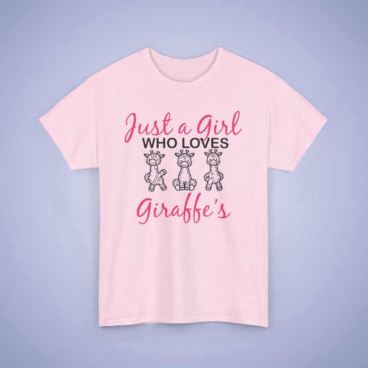 Just a Girl who Loves Giraffes Unisex T-Shirt