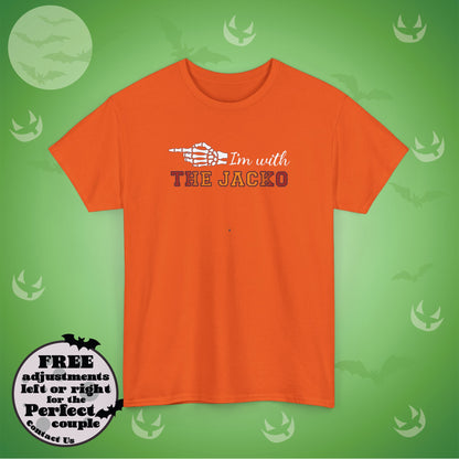 Im With THE JACKO Couple Matching T-Shirt | Skeleton Halloween Design