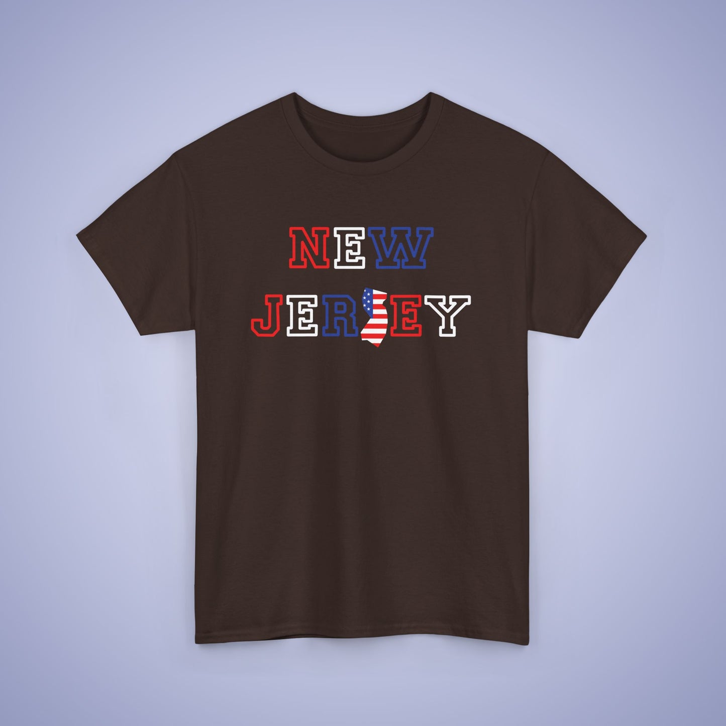 New Jersey Map Text Art Proud American Unisex T Shirt