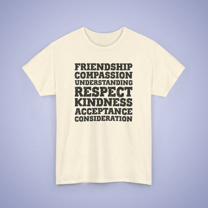 Kindness Word Block Grunge Black Unity Day Teachers T Shirt Unisex