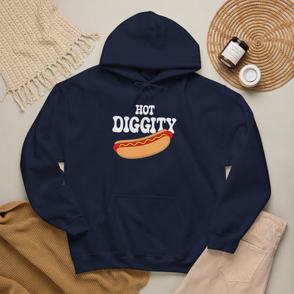 Hot Diggity Dog Hot Dog Hoodie | Hot Dog Lover Gift White
