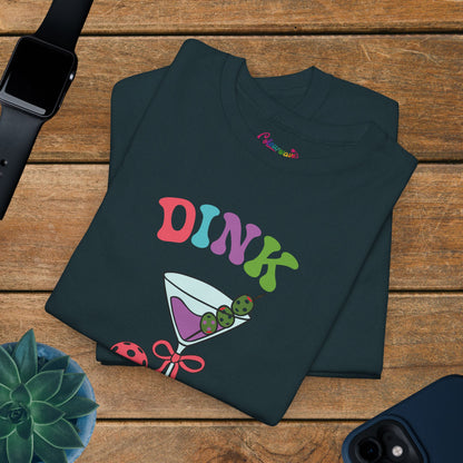 Dink Responsibly Pickleball Lover Drinking Gift Tee Graphic Design T Shirt