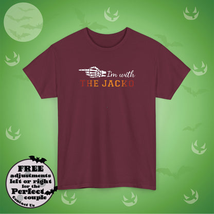 Im With THE JACKO Couple Matching T-Shirt | Skeleton Halloween Design