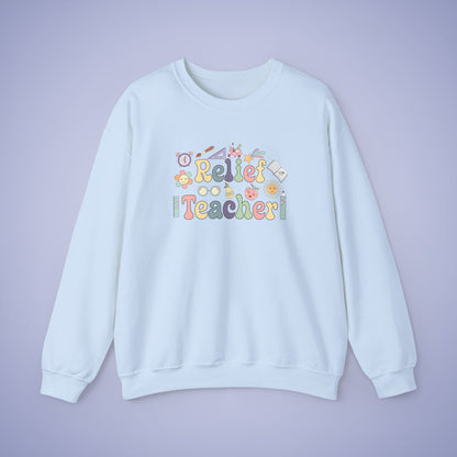 Relief Teacher Crewneck Sweatshirt Retro Unisex Back to School