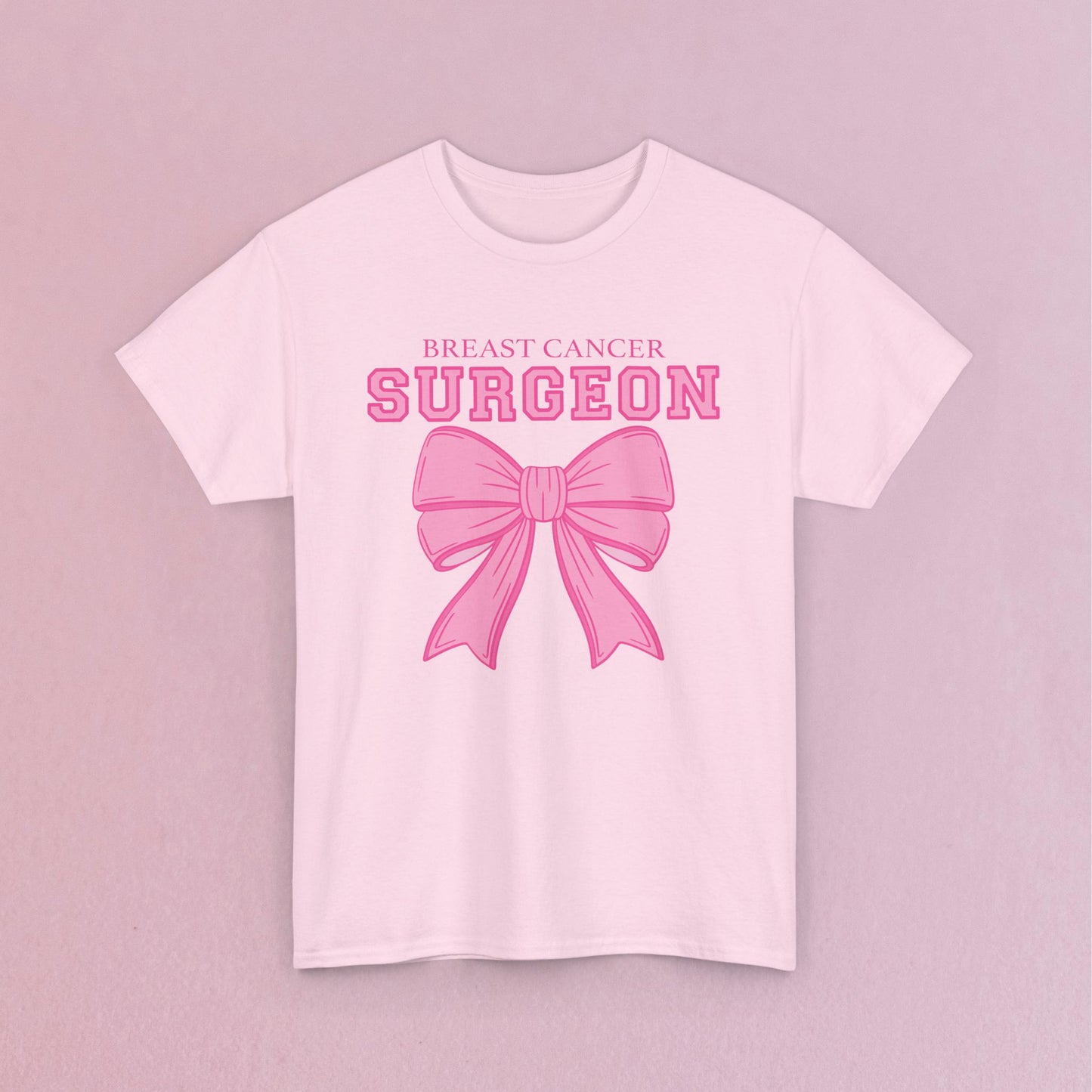 Coquette Bow Breast Cancer Surgeon Awareness & Support Doctor Nurse Unisex T Shirt