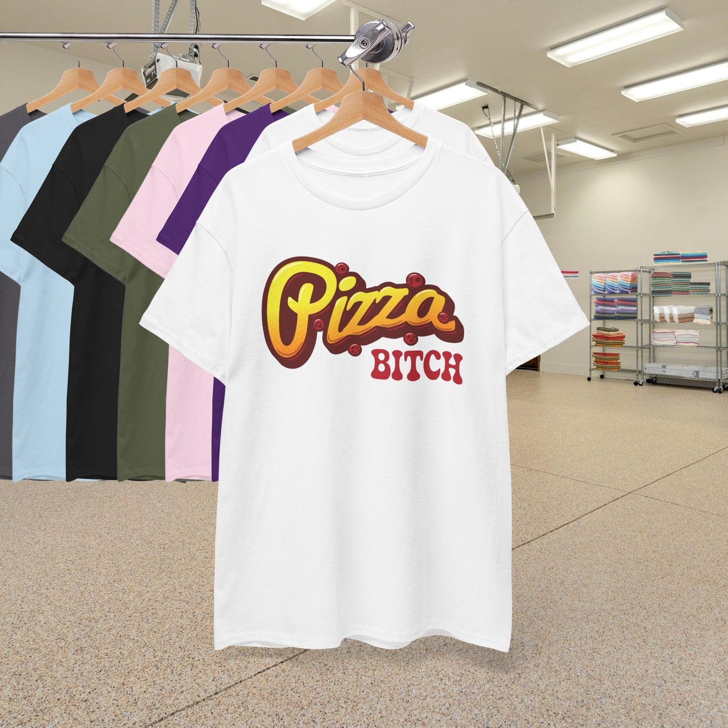 Pizza Bitch Graphic Art Pepperoni Pizza Lover Funny T Shirt