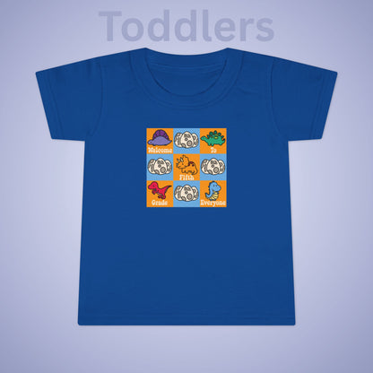 Fifth Grade Fun Dinosaurs Kids Cotton T Shirt Back To School Toddler