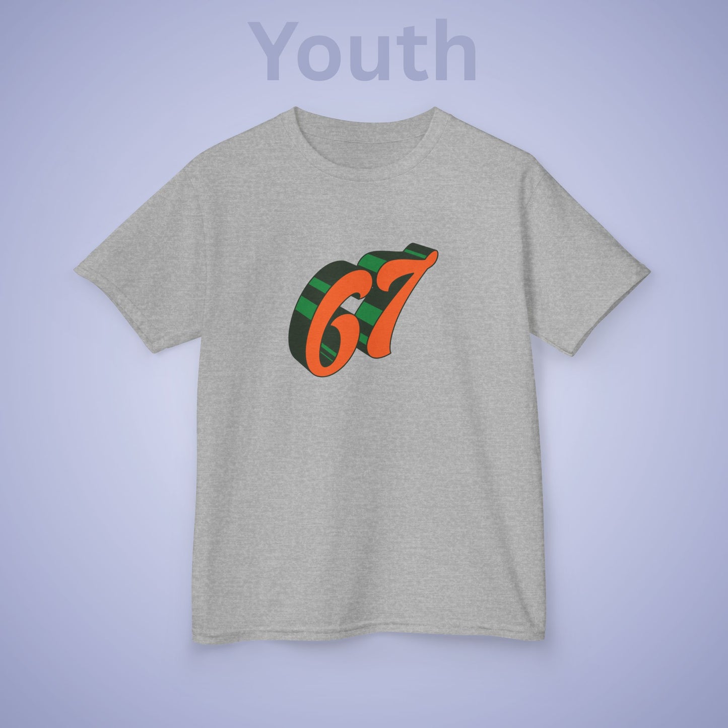 Orange Halloween Thanksgiving Word Art 67 Tee Fun Trending Kids Cotton T Shirt Six Seven Youth