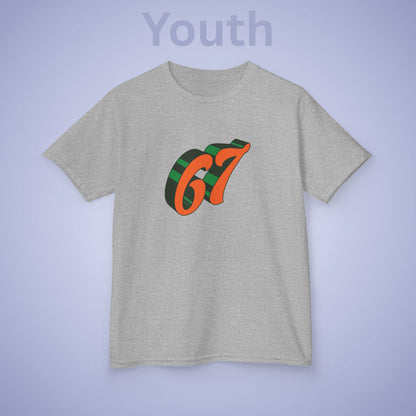 Orange Halloween Thanksgiving Word Art 67 Tee Fun Trending Kids Cotton T Shirt Six Seven Youth