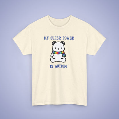 Polar Bear Neurodiversity Graphic My Super Power is Autism Awareness Unisex T Shirt