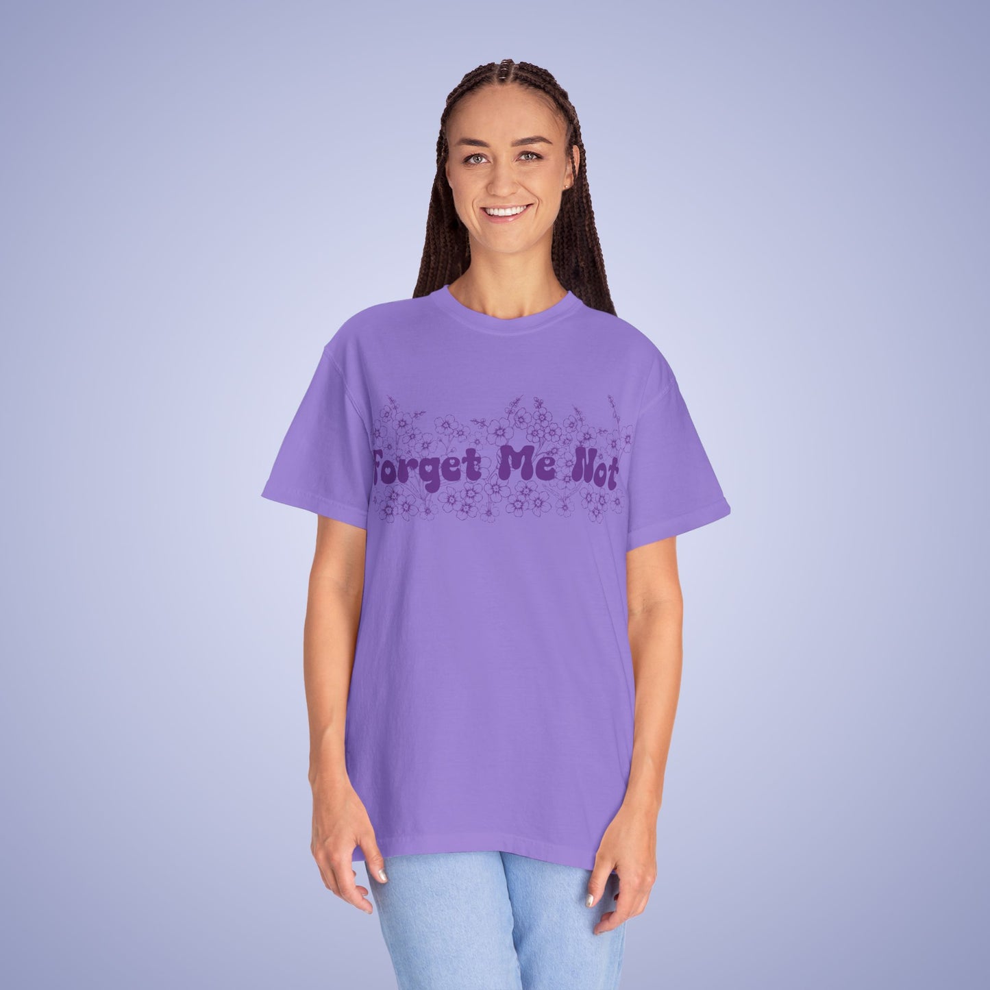 Forget Me Not Alzheimers Awareness Comfort Colors T Shirt Unisex