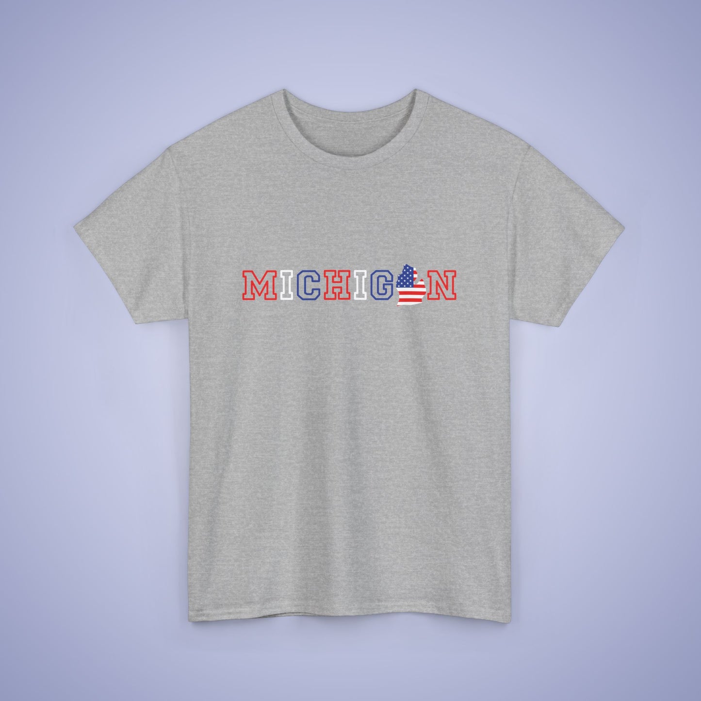 Michigan Map Text Art Proud American Unisex T Shirt