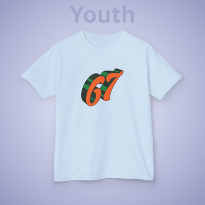 Orange Halloween Thanksgiving Word Art 67 Tee Fun Trending Kids Cotton T Shirt Six Seven Youth