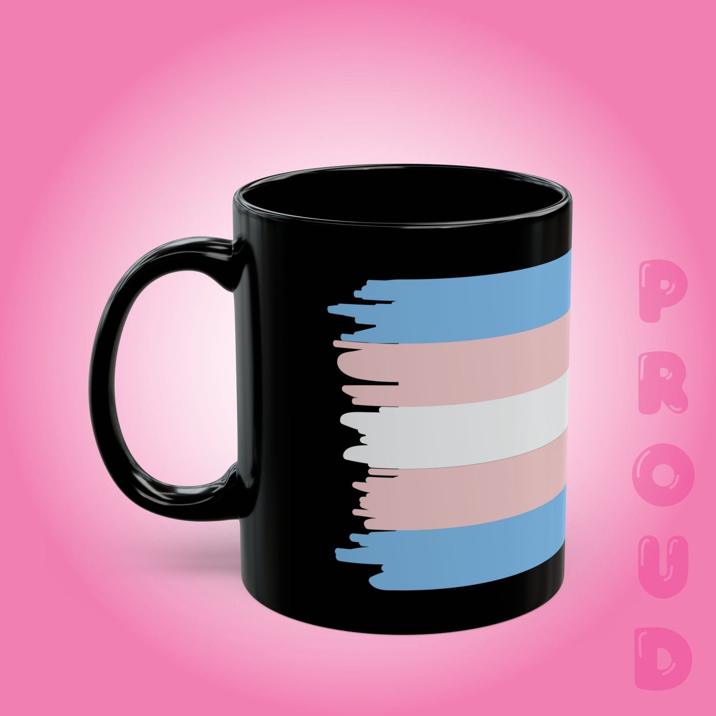 Transgender Pride Month LGBTQ Trans Black 11oz or 15oz Coffee Mug