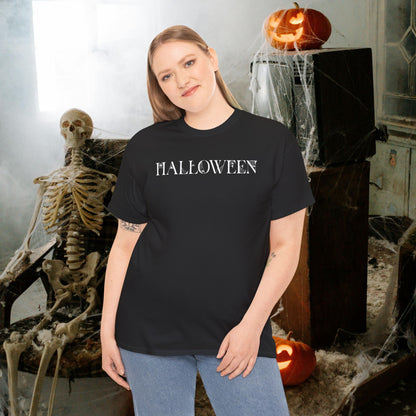 Halloween Spider Word Art White Unisex T Shirt