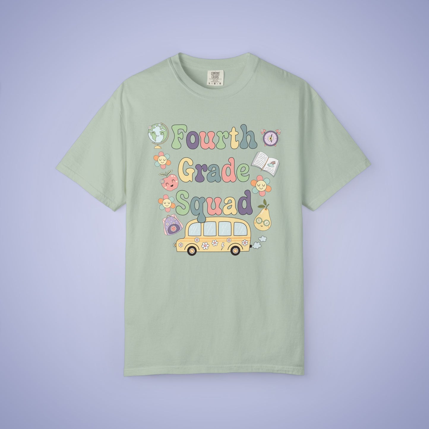 Fourth Grade Squad Retro Fun Teacher T Shirt Comfort Colors Unisex Back to School