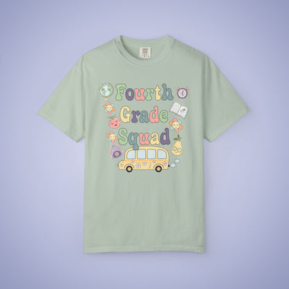Fourth Grade Squad Retro Fun Teacher T Shirt Comfort Colors Unisex Back to School