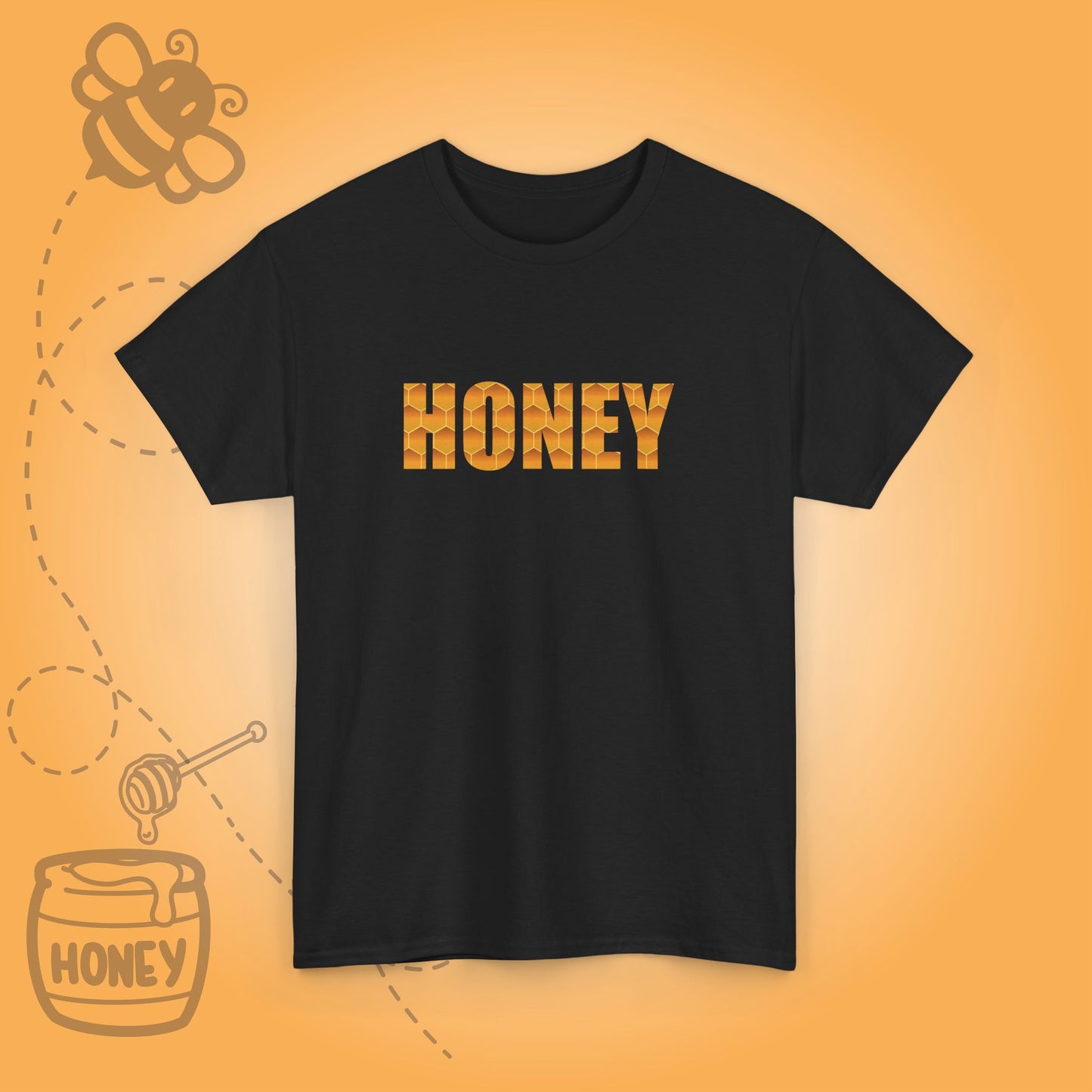 Honey Lover Honeycomb Sweet As Honey Word Art Design Unisex T Shirt